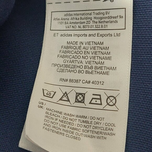 Adidas Men's Blue Local Soccer Club Chilliwack FC Track Jacket Size Large - Picture 10 of 13